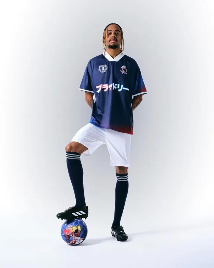 Bradley Barcola pour Club Legacy, shooting football au Studio 258